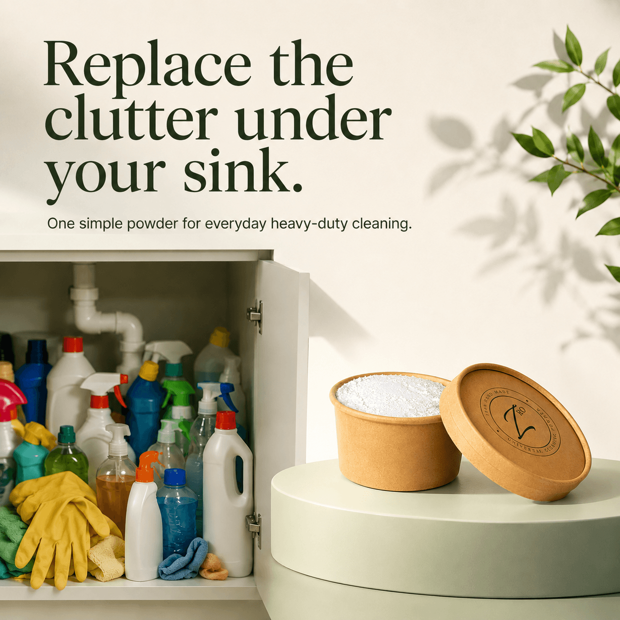 Replace the clutter under your sink