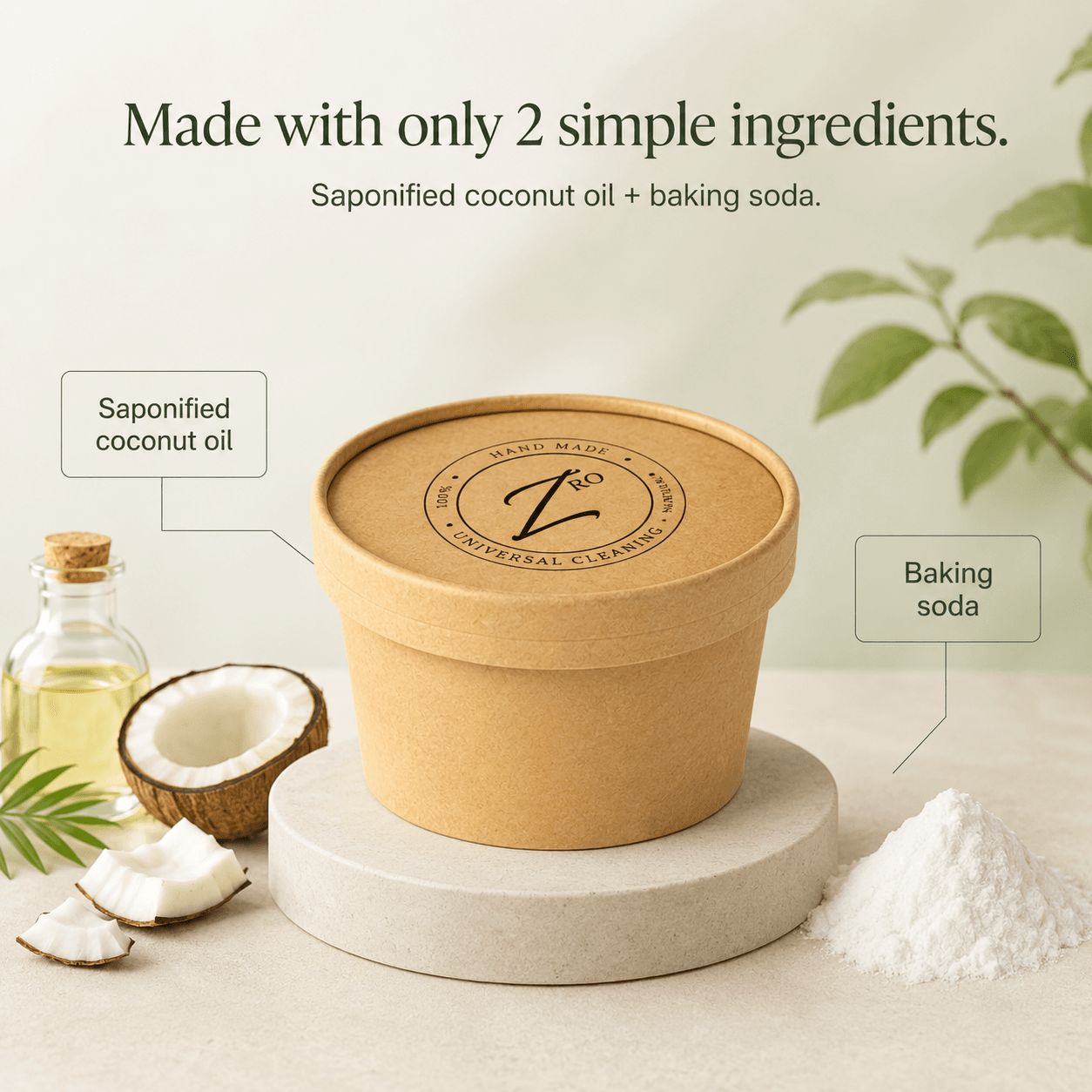Made with only 2 simple ingredients