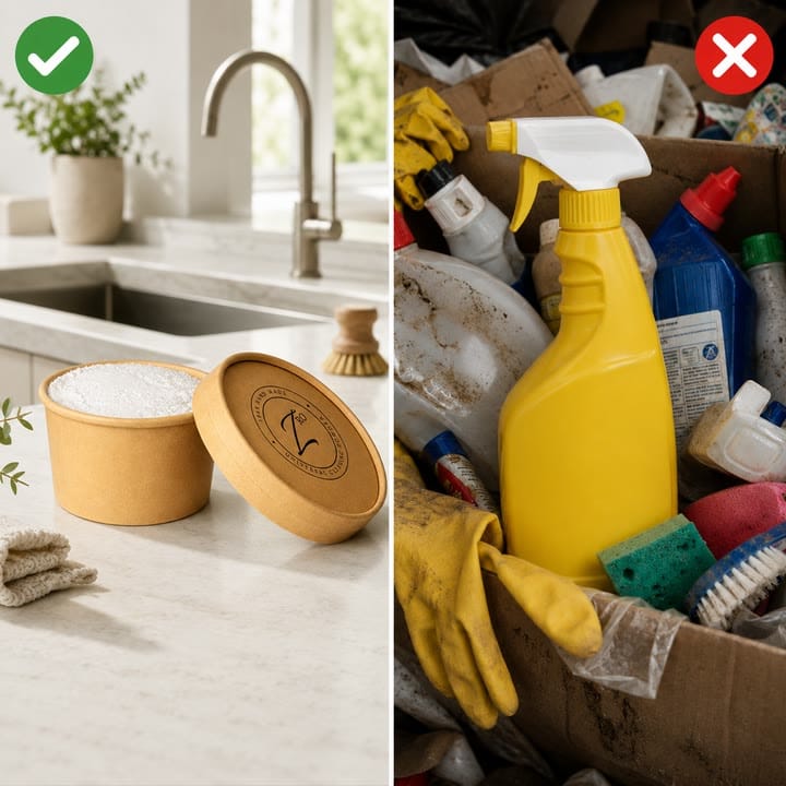 Zro replaces under-sink product clutter with one cleaning powder